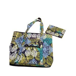 VERA BRADLEY CAMBRIDGE SHOULDER BAG PURSE AND MATCHING WALLET